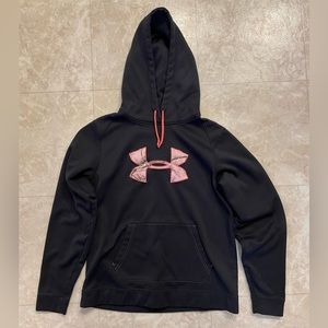 under armour pink camo coldgear hoodie